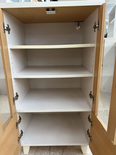 ☆ジモティ割あり☆ 食器棚 W121×D56×H206 クリーニング済み SJ2677
