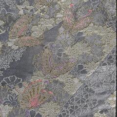 袋帯　蝶　桜花　桔梗　流線模様　着物　021tの画像