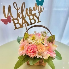 【出産祝いに】華やかフラワーアレンジ🎀Welcome BABY♪の画像
