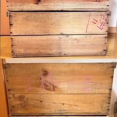 りんご箱　木箱　木製　4箱　セット　まとめて　本棚　DIY 収納...