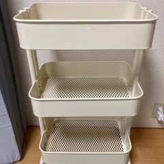 IKEAイケア　ワゴン　ロースコグ　ベージュ３段
