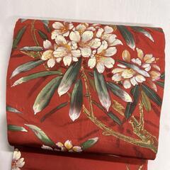 アンティーク　作家もの　花模様　袋帯　着物　022t