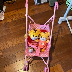 しまじろう人形　2体、人形ベビーカー　3点セット、バラ売り可能です