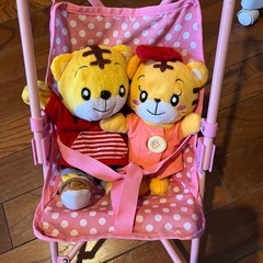 しまじろう人形　2体、人形ベビーカー　3点セット、バラ売り可能ですの画像