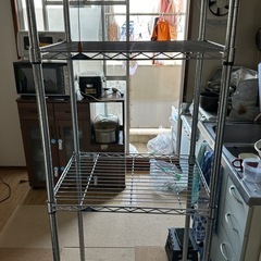 三つスチールラック　 