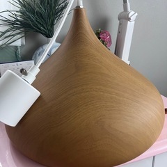 ニトリ ペンダントライト ラルム 木目 絶版品・電球付き(3灯)