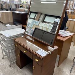 ★ジモティ割あり★TJ11770  ドレッサー 茶 H150×D...