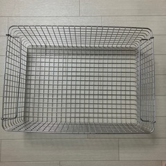 募集中無印ステンレスワイヤーバスケット