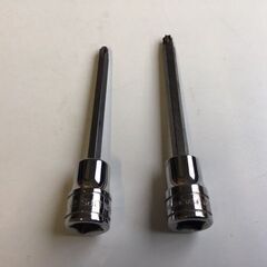 2本セット　Snap-on/スナップオン　3/8 ロングソケット（PHILLIPS 2/FP24E）　・　3/8 トルクス ソケット（T30/FTXL 30E）の画像