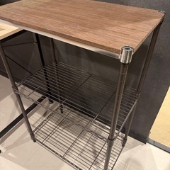 おしゃれスチールラック天板木