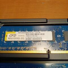 デスクトップ用メモリDDR3　２ギガ２枚の画像