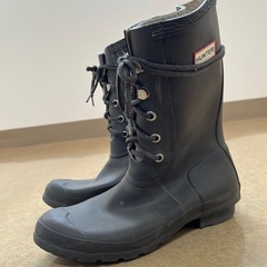 HUNTER レインブーツ24㎝　ブラウンの画像