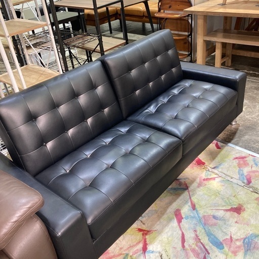 ソファベッド　黒