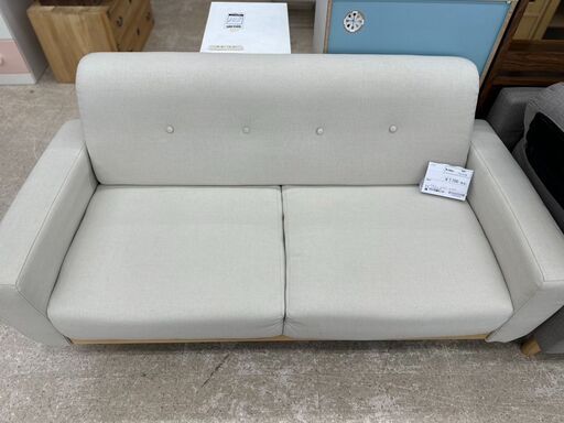 ★ジモティ割あり★二人掛けソファー  グレー  H65×D75×W122 クリーニング済み TC615 ☆ジモティ割あり☆二人掛けソファー グレー H65×D75×W122