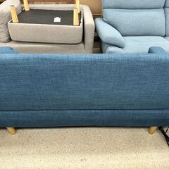 ★ジモティ割あり★TJ11774  ソファー 青 H76×D71×W153 クリーニング済みの画像