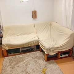 カウチソファ 台座・ソファカバーつきの画像