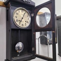 ●精工舎 セイコウシャ セイコー SEIKOSHA  掛け時計 14DAY 左右横窓　昭和レトロ アンティーク時計 オブジェ 振り子時計 柱時計 ヴィンテージの画像