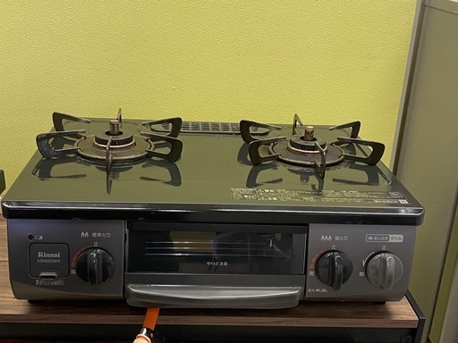 C2606 リンナイ ガステーブル ガスコンロ LPガス 2022年製 KSR563BK