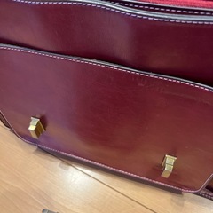 エコスシ　ECOSUSI 赤いレザーショルダーバッグの画像