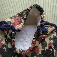 ハンドメイド　リュック　布地　迷彩柄　体操服袋の画像