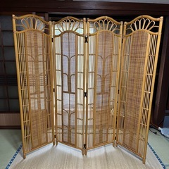 ラタンついたて 藤の衝立 ラタンスクリーン パーテーション 間仕切