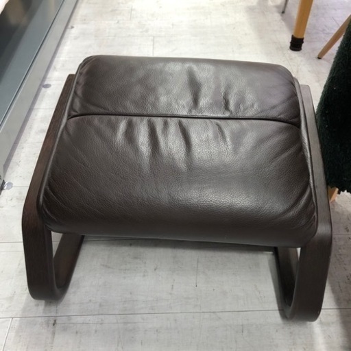 FUJI FURNITURE レザーチェアオットマン付ブラウン【トレファク堺福田店】