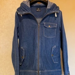 良品grnデニムフードマウンテンパーカーデニムジーンズフィールド...