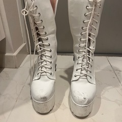 白ロングブーツ　23.5