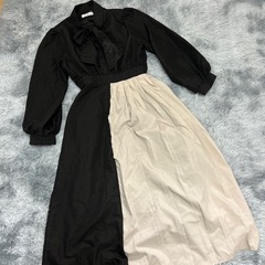 ボウタイプリーツワンピース シアー