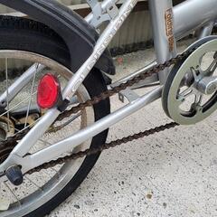 CAPTAIN STAG 折りたたみ自転車 シルバー 16インチ 箱付き 要整備の画像