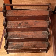 大正〜昭和  飾り棚 階段箪笥  レトロ ヴィンテージ品の画像
