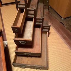 大正〜昭和  飾り棚 階段箪笥  レトロ ヴィンテージ品の画像