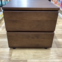 無印良品　2段ローチェスト　ブラウン