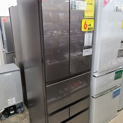 J9631　TOSHIBA　トウシバ　観音開き６ドア冷蔵庫　VE...