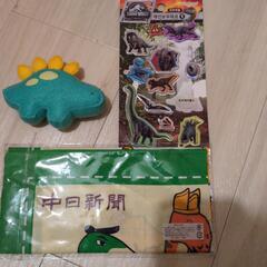 値下げ！恐竜てぬぐい＆ジュラシック・ワールドステッカーなどの画像