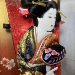 正月飾り  羽子板飾り  女の子 初正月 縁起物 御守り ガラスケース入り 伝統工芸の画像