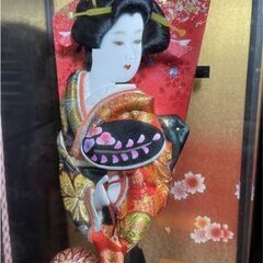 正月飾り  羽子板飾り  女の子 初正月 縁起物 御守り ガラスケース入り 伝統工芸の画像