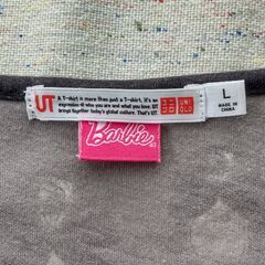 【used】　ユニクロ　バービィ　Barbie 半袖　Tシャツ　L サイズの画像