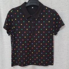 【used】　ドット　ポロシャツ　M～L サイズ