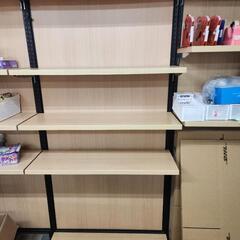 店舗什器　木製棚4枚付き　高さ180×横90×奥30　8枚セット