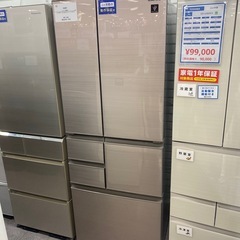 【家電6ヶ月保証付き】SHARP 2021年製 6ドア冷蔵庫入荷...