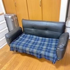 【0円 無料】リクライニングソファ 剥がれ有り