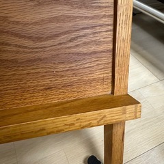 LIFEFURNITURE サイドテーブル キャスター木製 無垢材の画像