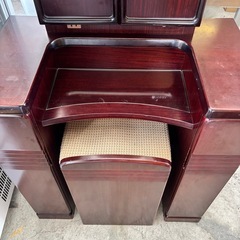 大塚家具 ドレッサー 鏡台 レトロ家具 アンティーク 木製 カリンの画像