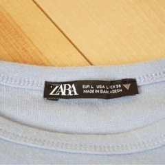 ZARA クロップド丈Tシャツ レディースの画像