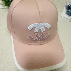 CHANELくすみピンクベースボールキャップ【並行輸入品】