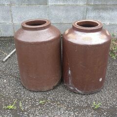 昭和レトロ　昔の壺　2個