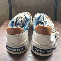 新品 25.5cm メンズ スニーカー シューズ 靴 ホワイト 男女兼用【N041-Z】の画像