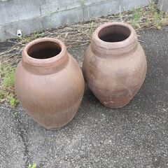 昭和レトロ　ザーサイ壺　２つでの画像