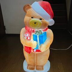 【くま ディスプレイ】　熊　クリスマス　電光看板　置物　ディスプレイの画像